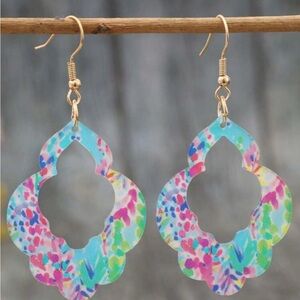 Colorful Floral Drop Earrings